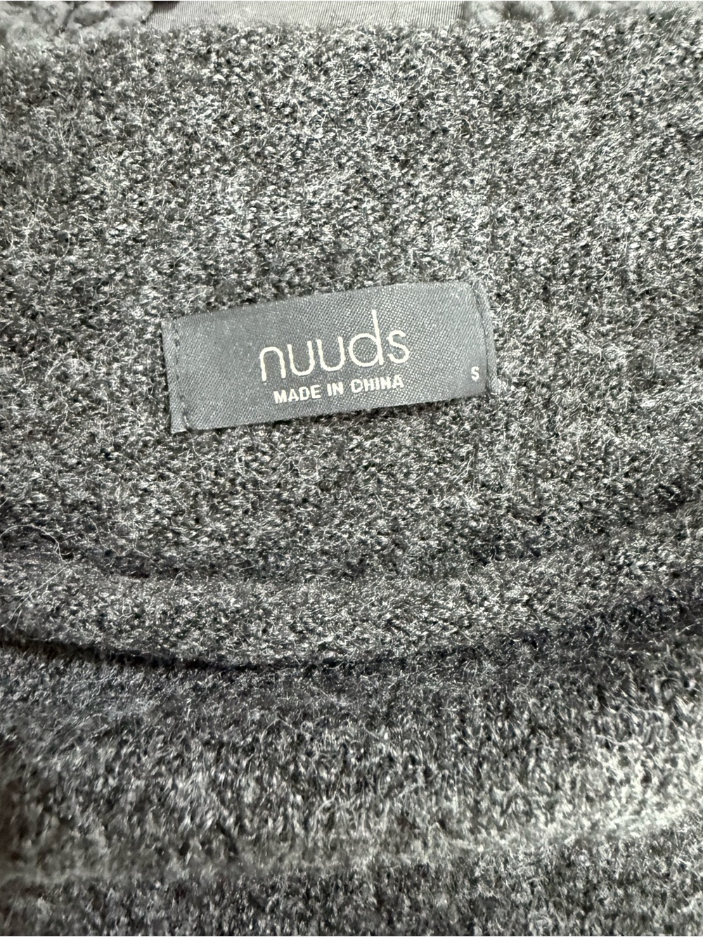 NWT nuuds Women’s Charcoal Gray Crewneck Sweater